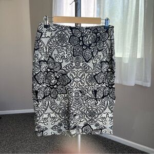 NWT St. John Pencil Skirt Knit Floral Design